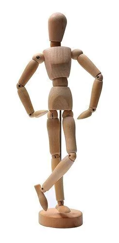 Muñeco articulado madera 30 cm. - comprar online