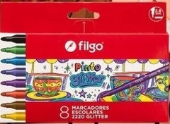 Marcadores Filgo x 8 glitter