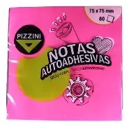 Taco con adhesivo pizzini 75 x 75 80hj rosa fluo - comprar online
