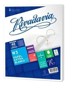 Repuesto rivadavia x 48 cuadriculado extra blanco