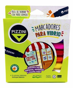 Marcadores Pizzini x 9 Para vidrio