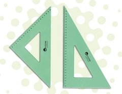 Set escuadras pizzini 3732 45° y 60° 30cm - comprar online