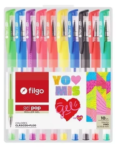 Bolígrafo Filgo x 10 gel pop