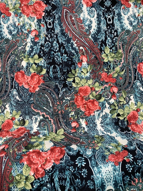 Tecido Malha Estampada Kashmir