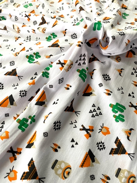 Tecido Malha Flamê Estampada