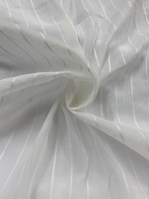 Tecido Cambraia de Algodão Trabalhada Off White