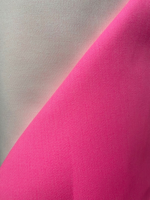 Tecido Sarja Média Rosa Pink Fosforescente
