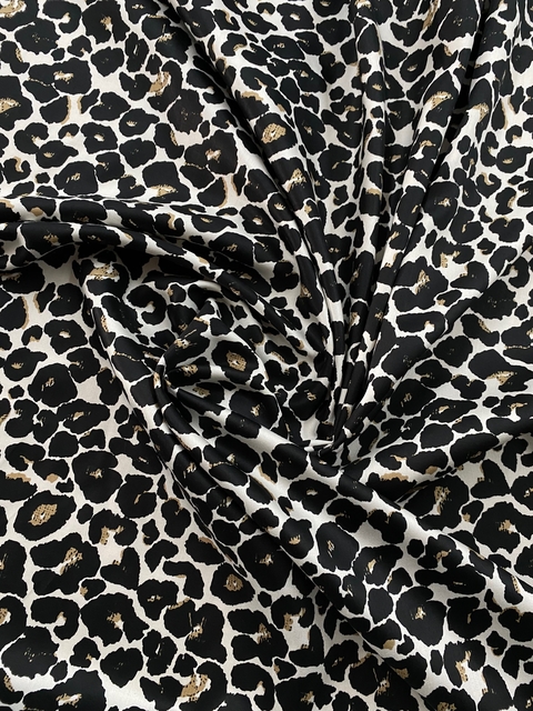 Tecido Tricoline Acetinado - Animal Print - T151