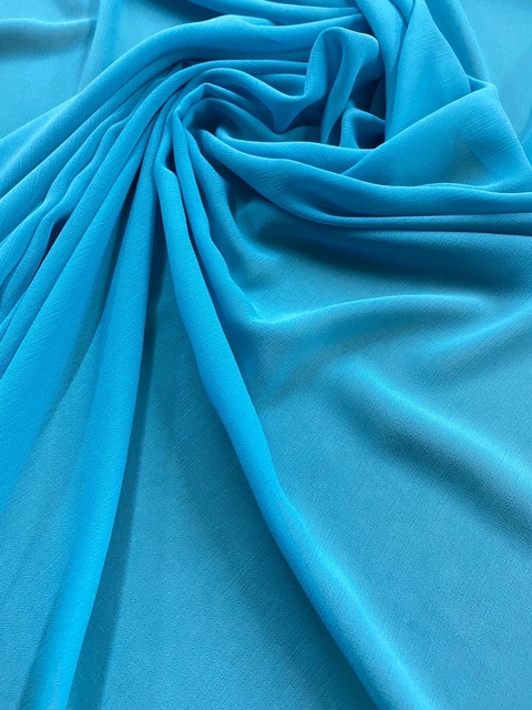 Tecido Chiffon Azul Capri