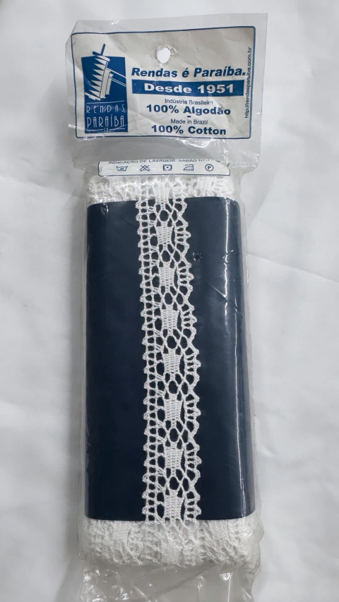 Renda Paraíba Bico - 100% Algodão - 2cm -