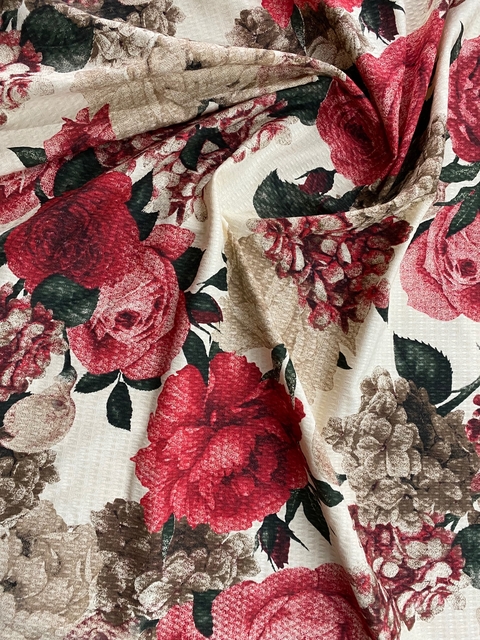 Tecido Piquet Estampado - 100% Algodão