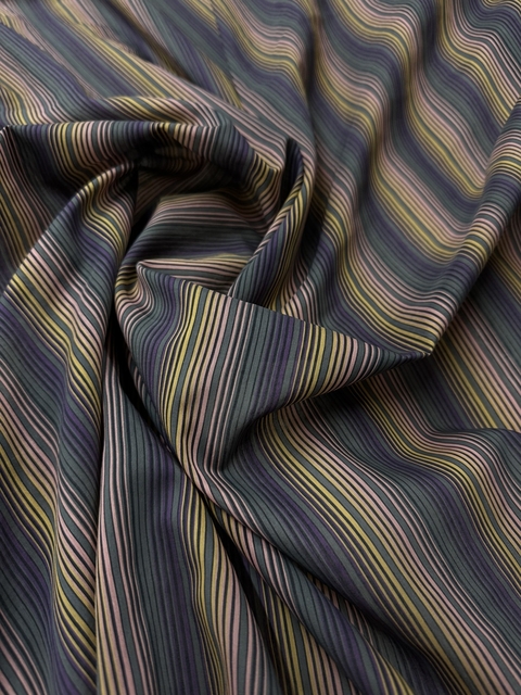 Corte 1,90m Tecido Tricoline Mista Listrado Fio Tinto -