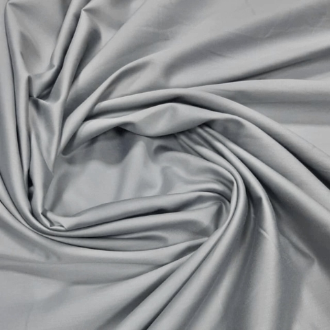Corte 1,40m Tecido Percal 400 Fios - Cinza Claro -