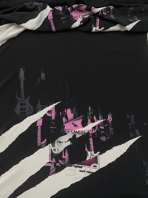 Tecido Crepe Chine 100% Seda Estampado