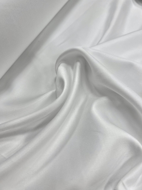 Tecido Percal 300 Fios Acetinado Branco 100% Fibra de Bambu