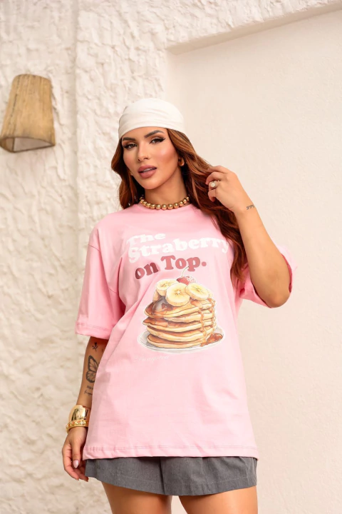 TEE PANQUECA ROSA - comprar online