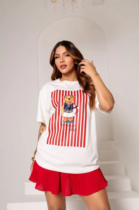 TEE URSINHA VERMELHO NO OFF - comprar online