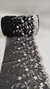 Tul bordado negro y plata 18cm