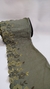 Algodón bordado verde militar 14cm