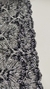 Puntilla P8 negro flores blancas 18cm - comprar online