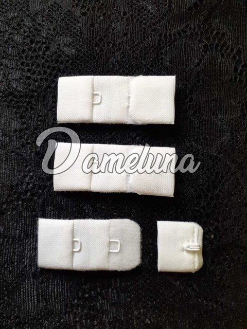 Broches de tela 1.5cm Blanco x 10u