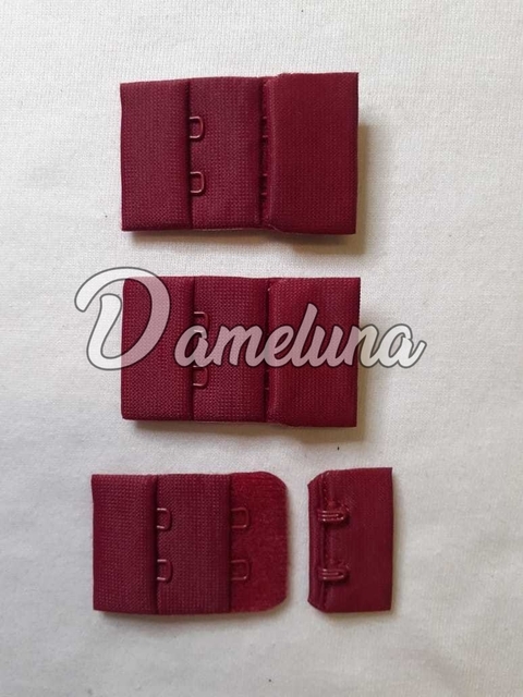 Broches de tela 3cm bordó x 10u - comprar online