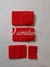 Broches de tela 3cm rojo x10 pares