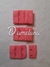 Broches de tela 3cm coral x10 pares - comprar online