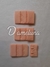 Broches de tela 3cm salmón x 10 pares - comprar online