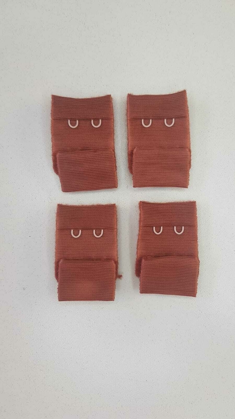 Broches de tela 3cm Terracota x10u