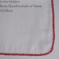 Fralda de Boca Quadriculado Simples s/ faixa 35x38 Mabber