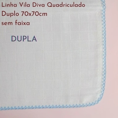 Fralda de Passeio 70x70 Quadriculado Sem Faixa Vila Diva (duplo) na internet