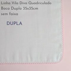 Boca Quadriculado Sem Faixa Vila Diva (duplo) - Bordados Vila Diva