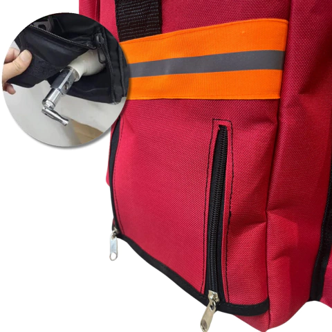 Bolso para via aéreas porta tubo de oxigeno