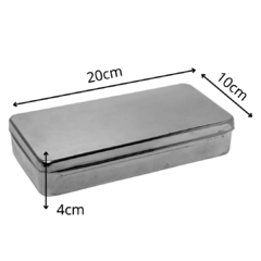 Caja de acero inoxidable 20 cm (largo) x 10 cm (ancho) x 4 cm (alto) en internet
