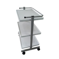Carro de Tres Planos Rodante Con Estante En PVC