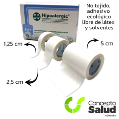 Caja cinta de papel hipoalergenica microporosa 2,5 cm x 12 un. en internet
