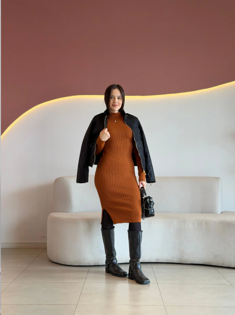 VESTIDO MIDI TRICÔ MODAL SUZANA - loja online