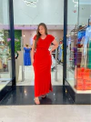VESTIDO LONGO CANELADO