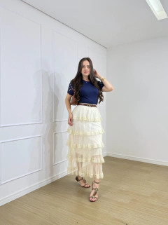 SAIA MAX MIDI RENDA BABADOS MADALENA -  Natália Lourenço | Moda Feminina e Acessórios