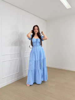 VESTIDO LONGO FLORAL RAQUEL - comprar online