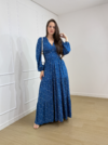 VESTIDO LONGO VISCOLINHO FLORAL - comprar online