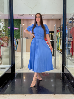 VESTIDO MIDI PLISSADO CREPE -  Natália Lourenço | Moda Feminina e Acessórios