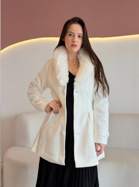 SOBRETUDO LÃ BATIDA MAURA -  Natália Lourenço Moda Modesta