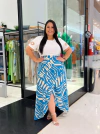 SAIA LONGA TRANSPASSADO ESTAMPADO SUZANA PLUS -  Natália Lourenço | Moda Feminina e Acessórios