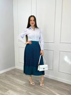 SAIA MIDI PLISSADA RENDA