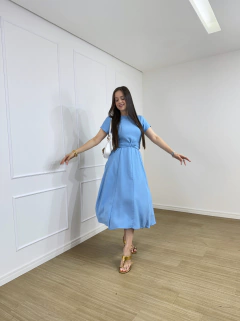 VESTIDO MIDI EVASE SENSORIAL ADELE - comprar online