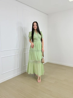 VESTIDO LONGO ALGODÃO CLAUDIA - comprar online