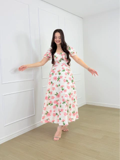 VESTIDO MIDI FLORAL ELIZABETH - comprar online