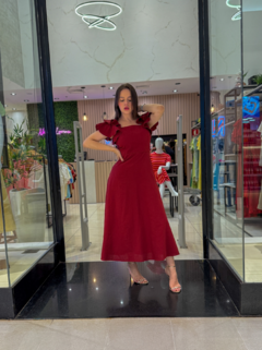 VESTIDO MIDI MANGA PRINCESA - loja online